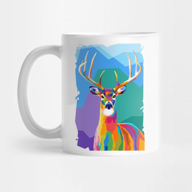 Deer Wpap Art by SiksisArt